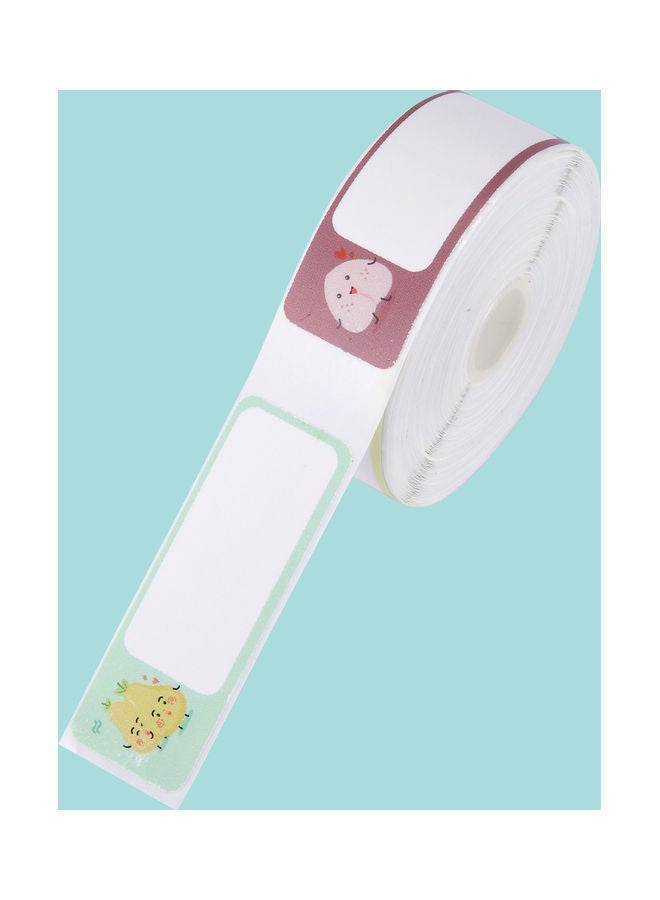 NIBEMINENT 160-Piece Cartoon Fruit Printed Thermal Printing Label Paper Roll Orange/Yellow/White - Image 2