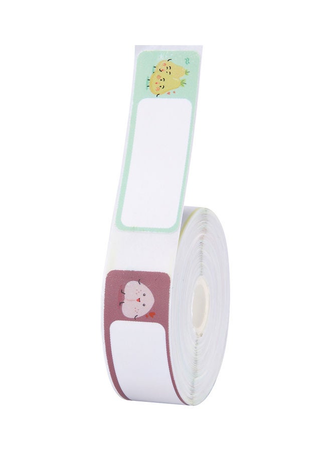 NIBEMINENT 160-Piece Cartoon Fruit Printed Thermal Printing Label Paper Roll Orange/Yellow/White - Image 4