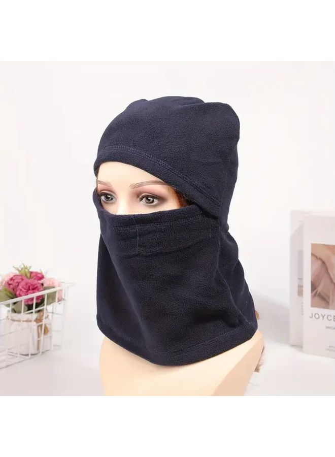 غطاء وجه واقٍ من الرياح للرقبة مع سحاب كامل، بلون رمادي غامق، وواقي نصف أو كامل للوجه - Image 4