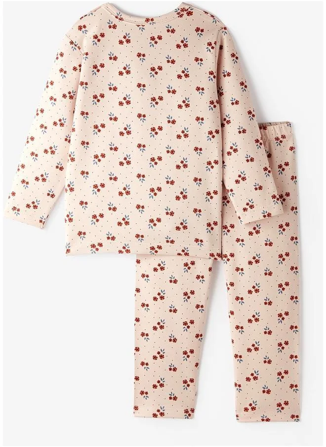 جون June Patterned Baby Pajama Pink