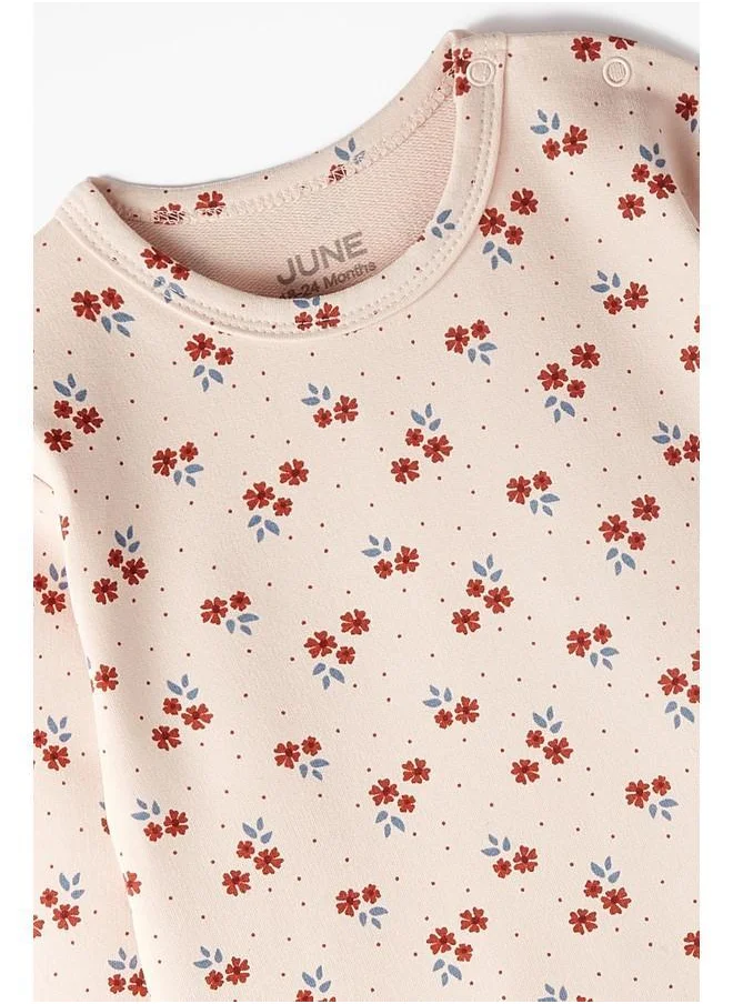 جون June Patterned Baby Pajama Pink