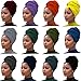 Messen 12 Pieces Head Wrap Scarf Stretch Jersey Turban Extra Long Ultra Soft Urban Headwraps for Women Solid Color African Headwear Headband Tie Wholesale Set 03 - Image 2