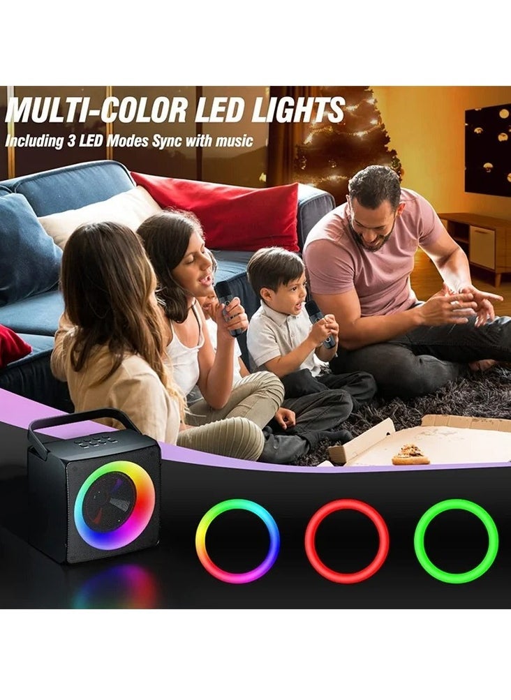 ELTRAZONE SD-508 Portable Bluetooth Speaker with Dual Wireless Microphones – Powerful Outdoor & Indoor Sound System – Rechargeable, Compact Design with Bass Boost – Ideal for Karaoke, Parties, Public Speaking, and Home Entertainment  - Image 4