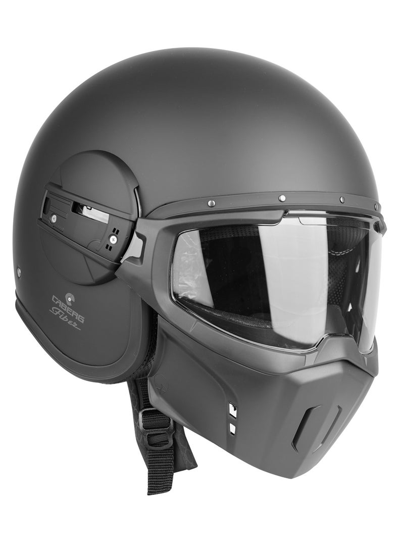 Generic - CABERG GHOST X FIBERGLASS 17 Futuristic Open Face Helmet with Goggle Visor - 870287 - Image 1