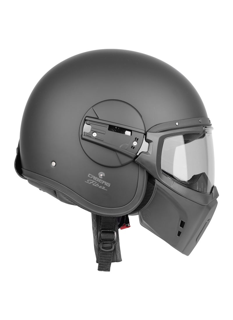 Generic - CABERG GHOST X FIBERGLASS 17 Futuristic Open Face Helmet with Goggle Visor - 870287 - Image 1