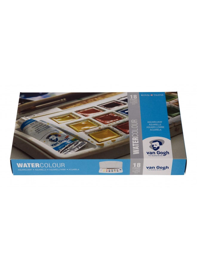 Van Gogh Watercolor Paint Set, Plastic Pocketbox, 18-Half Pan + 2x10ml - pzsku/Z8652386FFC61894BE83CZ/45/_/1732283746/97912e14-da38-4f55-95b5-e2bc2dce2413