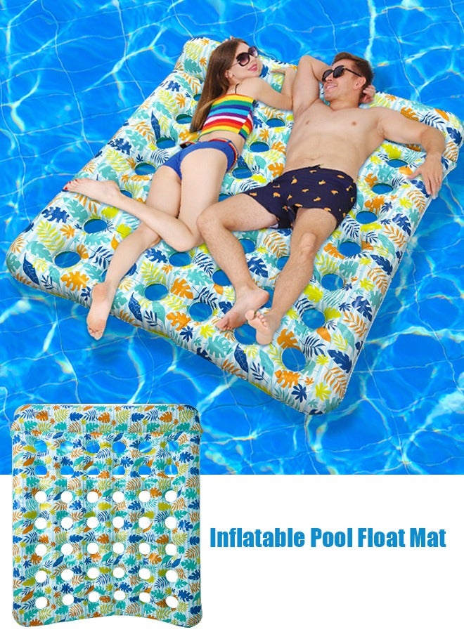VUCATIN Inflatable Pool Float Mat 180 X 150cm Giant Pool Floats Adult Size with Headrest Lake Float Raft Water Lounger Oversized Floating for Swimming Pool Tanning Pool for Summer Beach  - Image 1
