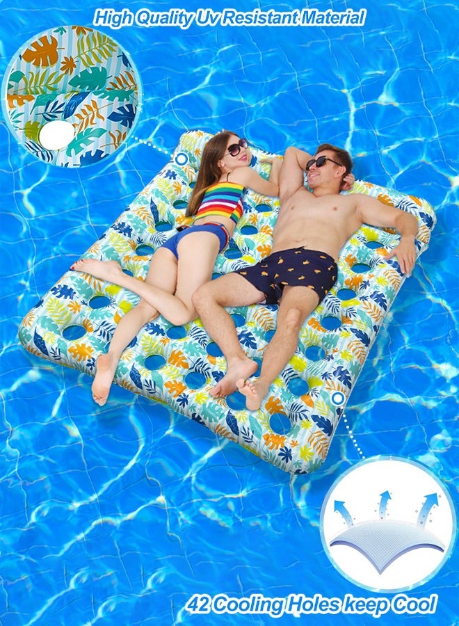 VUCATIN Inflatable Pool Float Mat 180 X 150cm Giant Pool Floats Adult Size with Headrest Lake Float Raft Water Lounger Oversized Floating for Swimming Pool Tanning Pool for Summer Beach  - Image 2