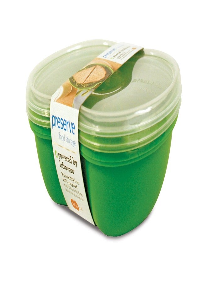Preserve Dishwasher Safe BPA Free Sandwich Food Storage Container Made from Recycled Plastic in the USA, Set of 2, Apple Green - Image 4