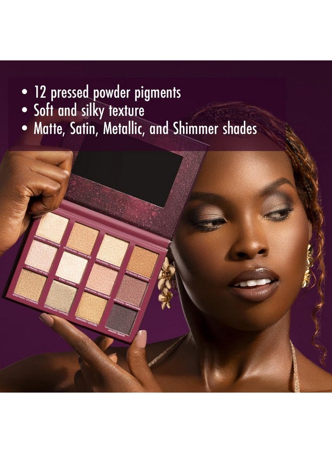 بلاك راديانس لوحة ظلال العيون بلاك راديانس بريليانت إيفكتس، 12 بودرة شديدة الصبغة، قابلة للبناء والمزج، متعددة الاستخدامات، من الساتان إلى اللمعان، خالية من القسوة ونباتية - ستارستراك - Image 2
