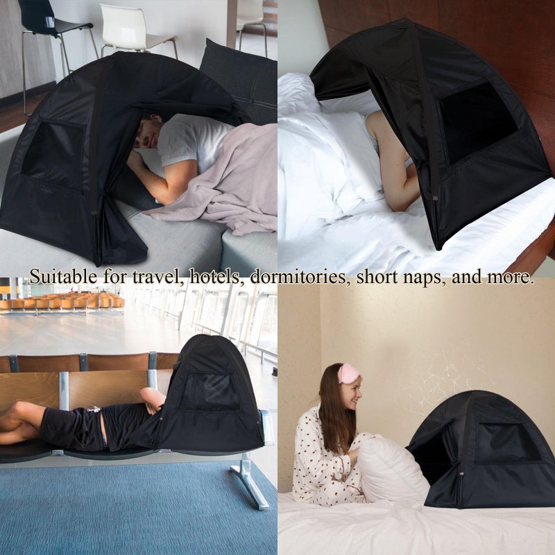 BOENBRO Sleep Bed Tent Light-Blocking Privacy Tent Blackout Canopy to Improve Sleep Anytime, Anywhere. Perfect for Nightshift, Dorms, Travel, Naps and Relaxation - Image 3