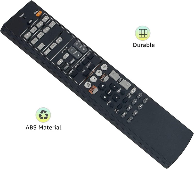 BOMAZ Replacement Remote Control for Yamaha RX-V283 RX-V483 RX-V485 RX-V377 RX-V377BL RX-V373 RX-V385 RX-V379 HTR-3067 YHT-4910U RX-V477 Stereo Receiver - Image 2