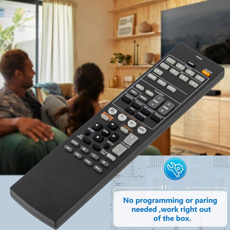 BOMAZ Replacement Remote Control for Yamaha RX-V283 RX-V483 RX-V485 RX-V377 RX-V377BL RX-V373 RX-V385 RX-V379 HTR-3067 YHT-4910U RX-V477 Stereo Receiver - Image 5