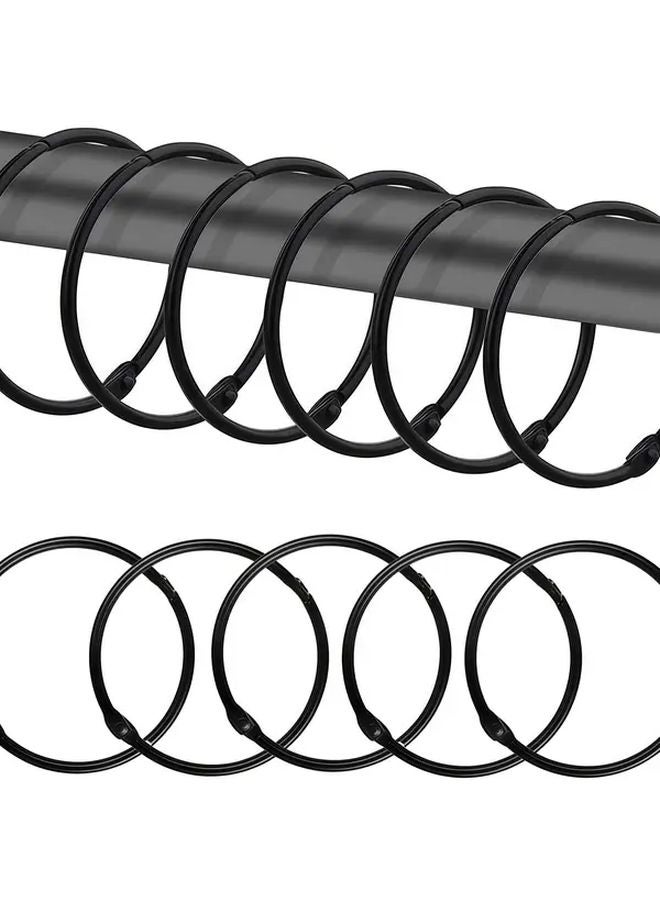 10pcs Black Gold Shower Curtain Rings Heavy Duty S Hooks For Glass Doors Bathtubs - Image 5
