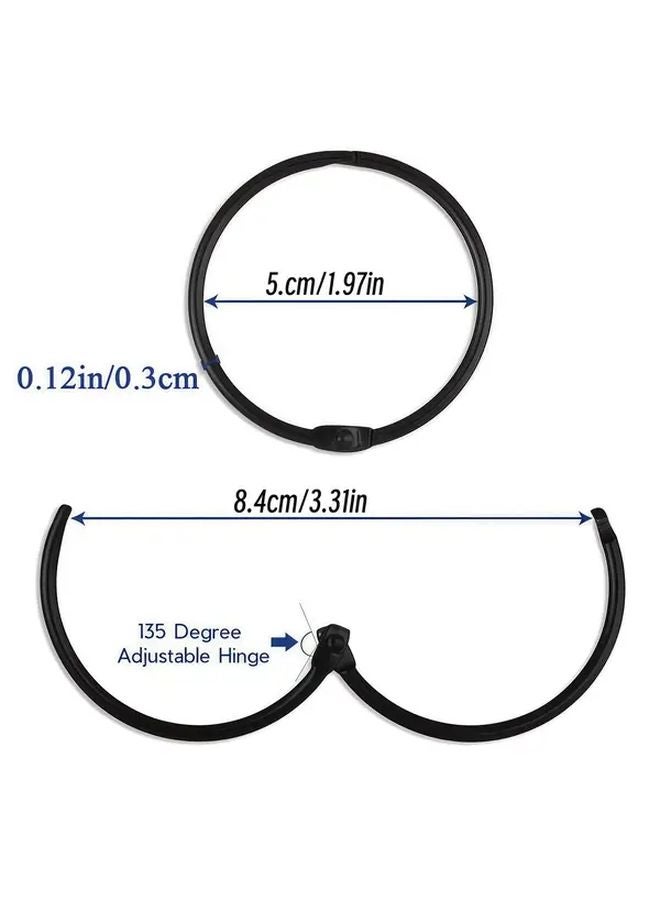 10pcs Black Gold Shower Curtain Rings Heavy Duty S Hooks For Glass Doors Bathtubs - Image 3