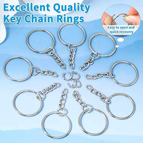 PAXCOO 150Pcs Split Key Chain Rings with Chain and Jump Rings Bulk for Crafts (25 mm) - Image 5