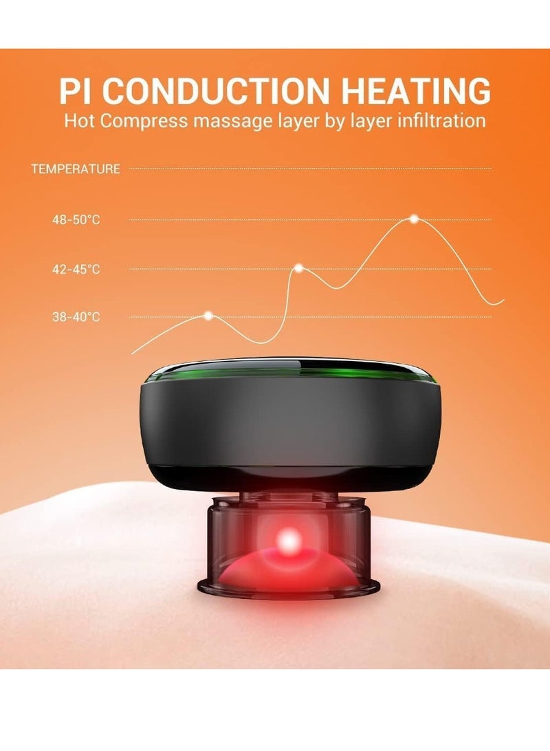 General Electric Smart Cupping Therapy Set Remote Control Cupping Set with Red Light Therapy for Pain Relief Recovery Smart Cupping Therapy Massager with 3 Mode 16 Level Temperature Suction Black  - Image 2