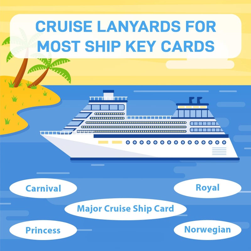 Tidponra Cruise Luggage Tag Holders with Cruise Lanyard for Ship Cards Adjustable Cruise Card Holder Lanyards Retractable Ship Badge Reel for etags Key Card Sea Pass - Image 2