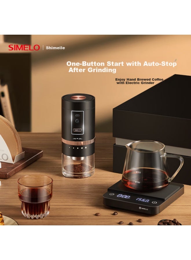 Simelo Manual Pour-over Coffee Set With Electric Grinder, Pour-over Kettle, Sharing Pot, Coffee Cup - Year Of The Horse Gift Set - Image 4