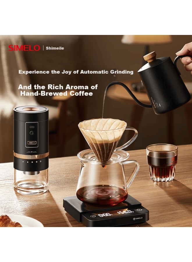 Simelo Manual Pour-over Coffee Set With Electric Grinder, Pour-over Kettle, Sharing Pot, Coffee Cup - Year Of The Horse Gift Set - Image 2