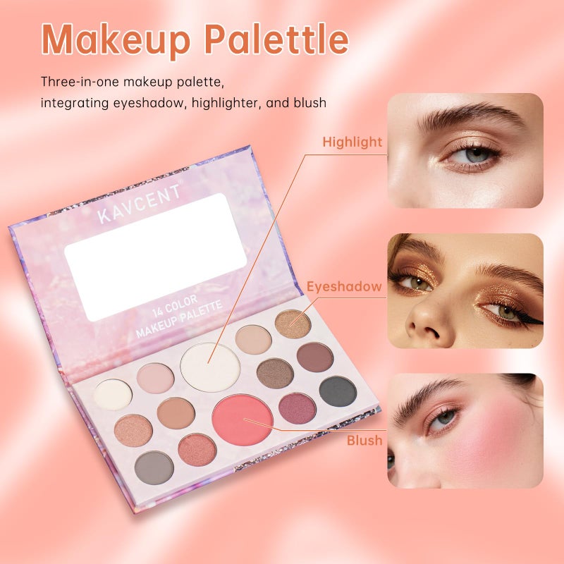 KAVCENT Makeup Set for Teens Makeup Kit for Women Full Kit Eyeshadow Palette Foundation Makeup Gift Set for Women Teen Girls Christmas Makeup Kits for Teens 13-15 - Image 3