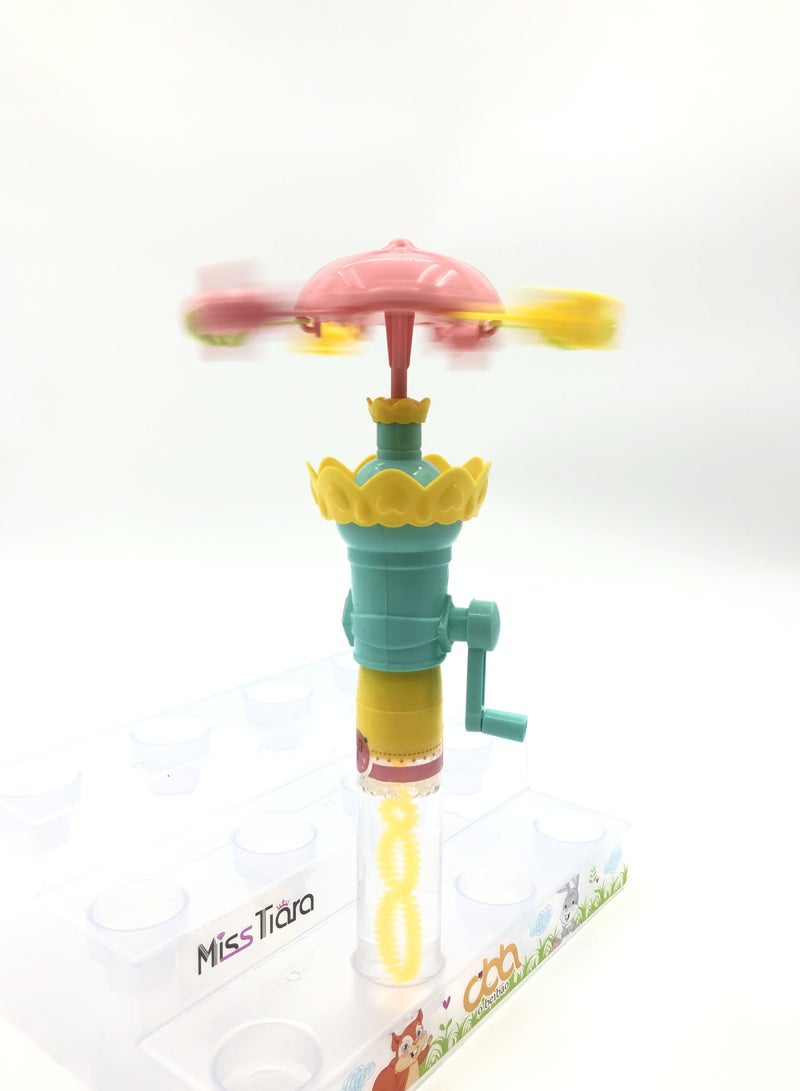 MissTiara 3 Pcs Light Carousel Bubble Wand Bubble Water Toy Party Favors for Kids Bubble Wands Toy, Party Favors, Goodie Bags Fillers, Birthday Day Gifts and Prize - Image 5
