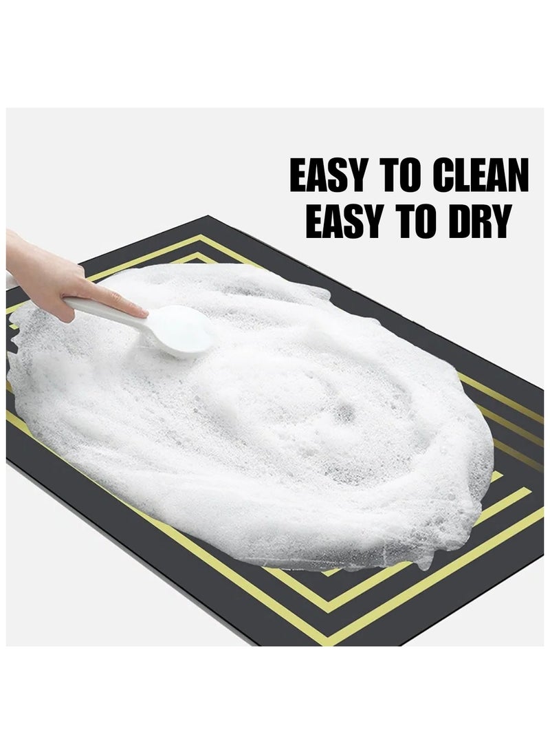 AAS ECOM Kitchen Rugs and Mats Washable Set of 2 - Non-Skid Natural Rubber Floor Mats for Kitchen, Sink, Hallway, Laundry Room (40cm x 60cm & 40cm x 120cm) + Free Sponge  - Image 3