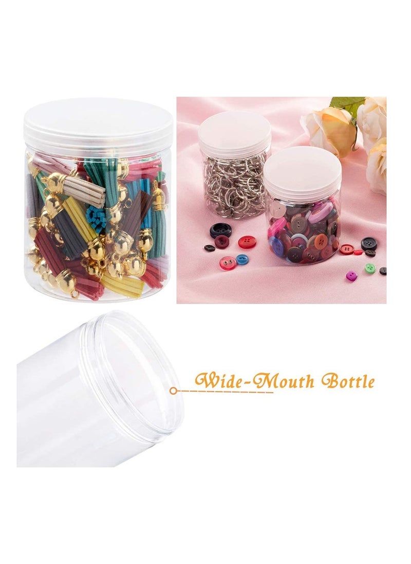 Generic - Pack of 18 Refillable Empty Slime Containers with Lids Round Clear Jars - Wide-Mouth Plastic Slime Storage Favor Jars for Crafts - Dry Food - Peanut Butter - Honey - and Jam Storage (7.1oz/210ml) - Image 1