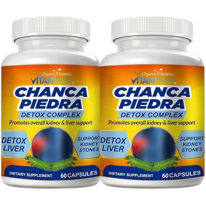 VITAMISAN 2 Chanca Piedra Stone Breaker Extract 1000mg Peruvian Gallstones Liver Kidney Support 120 Capsules Total 2 Bottles Flush Impurities Cleanse Supplement - Image 1