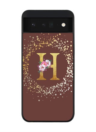 Rugged Black edge case for Google Pixel 6 5G Slim fit Soft Case Flexible Rubber Edges Anti Drop TPU Gel Thin Cover - Custom Monogram Initial Letter Floral Pattern Alphabet - H (Brown ) - pzsku/Z8652DAE3DF33AD715D09Z/45/_/1665836455/dce3c624-d147-4841-9f01-ee8bad03e16a