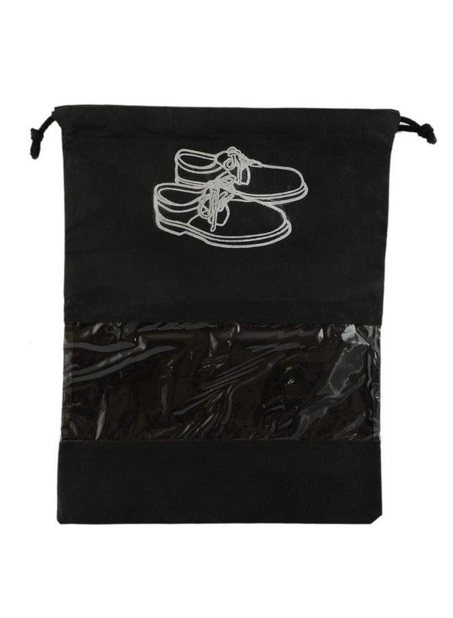 pristu Shoe Bag for Shoe Organizer in Travelling Portable Shoe Cover for Dustproof Packing Transparent Shoe Bags Pouches Travel in Keeping Bag Organized Shoes Cover Bags Pack of 6 - Image 4