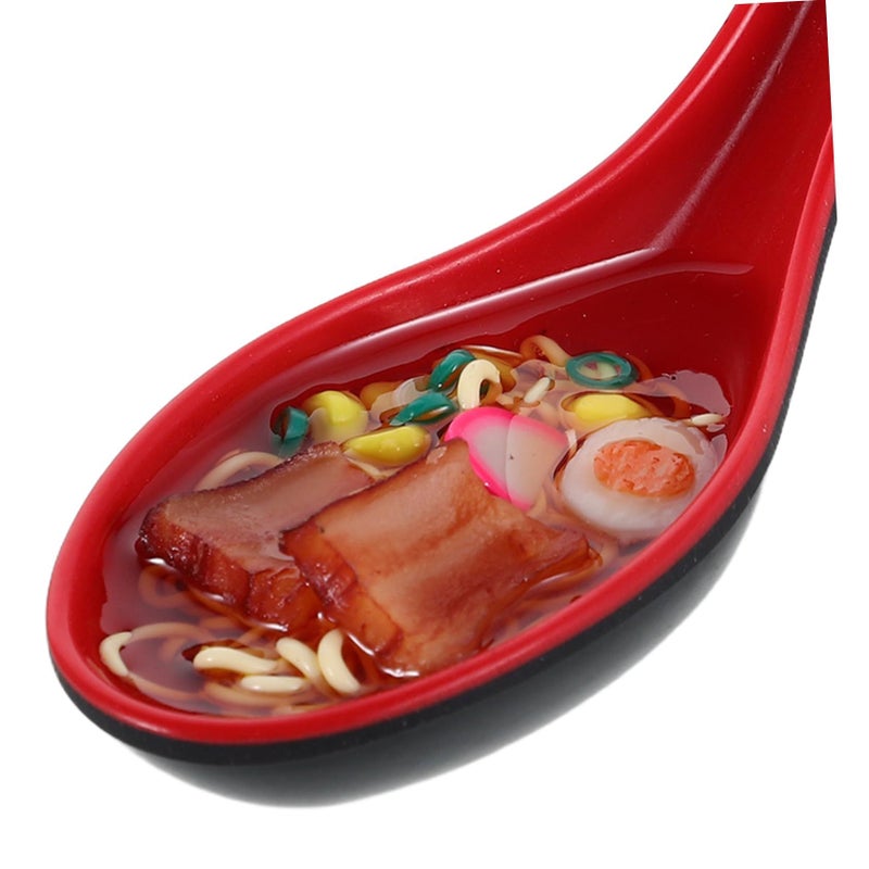 Long Handle Spoon Realistic Ramen Food Model Decoration Display Prop for Home Teaching - Image 3