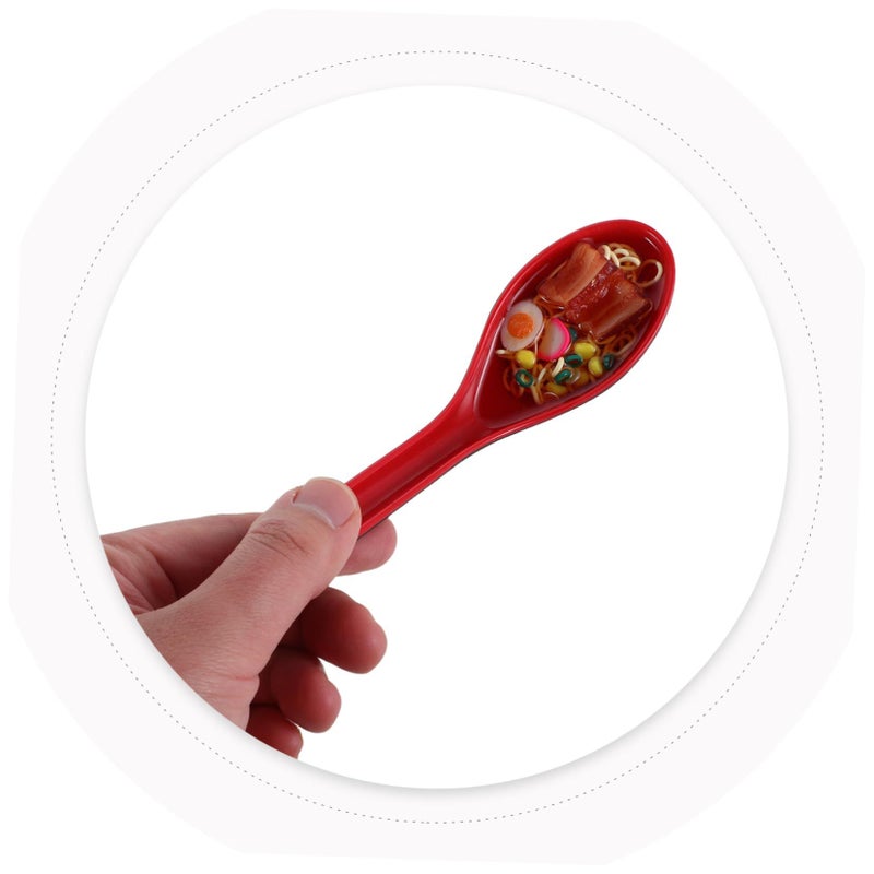 Long Handle Spoon Realistic Ramen Food Model Decoration Display Prop for Home Teaching - Image 4