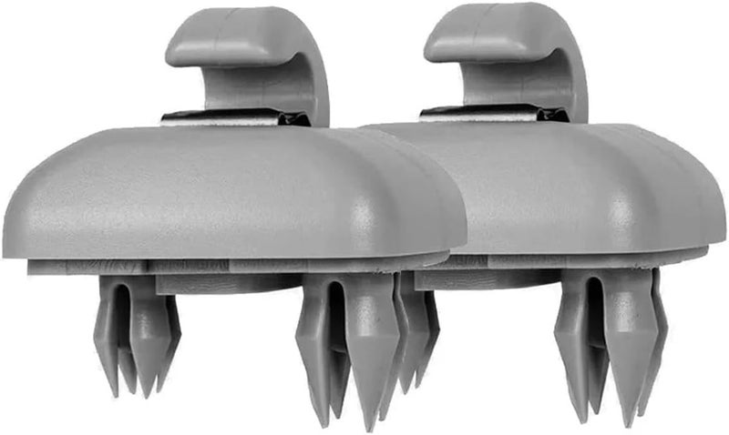 Wivplex 2Pcs Gray Car Sun Visor Clip Hook - Image 1