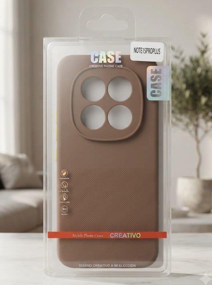 Xiaomi Redmi Note 15 Pro Plus Silicone Back Case Cover - TPU Silicone, Durable & Accurate Cut-outs - Scratch, Dust & Smudge Protection, Shockproof & Water-Proof Cover for Xiaomi Redmi Note 15 Pro Plus -Brown - Image 3