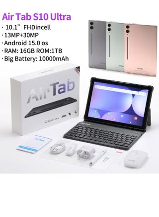 10.1 -Inch Smart Tablet S10 ULTRA Android 13 Tablet With 1TB Storage and 16GB RAM Quad Core Wi-Fi LTE Dual Sim with Touch Pen and Keyboard - pzsku/Z86530ADB0299A81C438FZ/45/1750325720/cbfecaa6-ba68-4b49-be8c-ff0bfbc73455