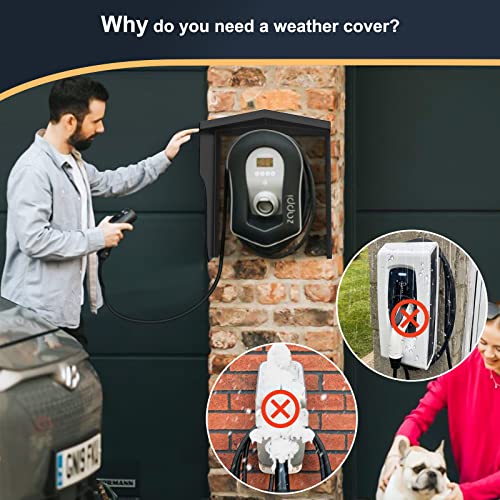 Bonnary WallBox Electric Vehicle Charging Station Protective Roof Accessories Charging Post Roof Stainless Steel Cover Weatherproof - Image 4