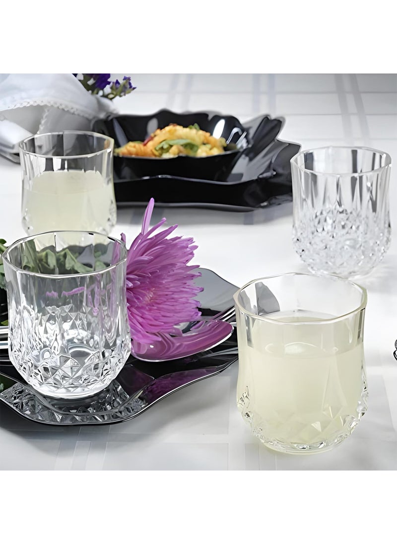 Oblivion - Oblivion Unbreakable Stylish Transparent Plastic Glasses Set, 250 ml (6 pcs) - BPA Free, Shatterproof, Stackable, Ideal for Water/Juice - Image 1