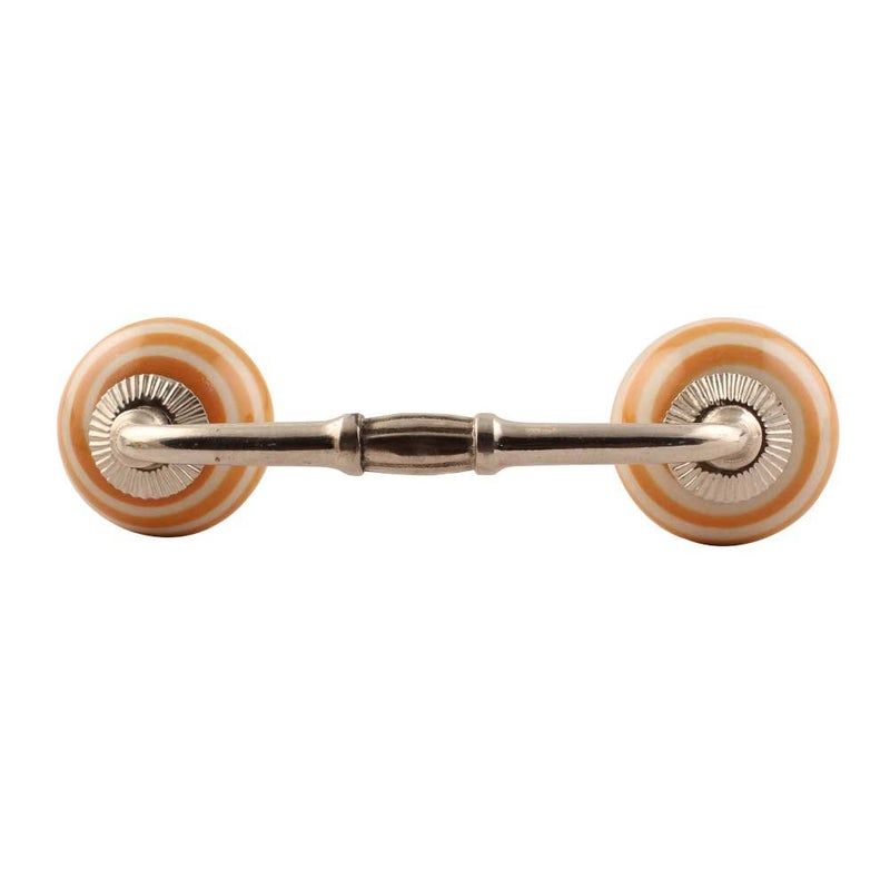 Indian-Shelf IndianShelf 1 Pack Mustard Kitchen Cabinet Handles for Drawer Pulls Door Dresser Silver Hardware 6 Hole to Hole BH567LCK162