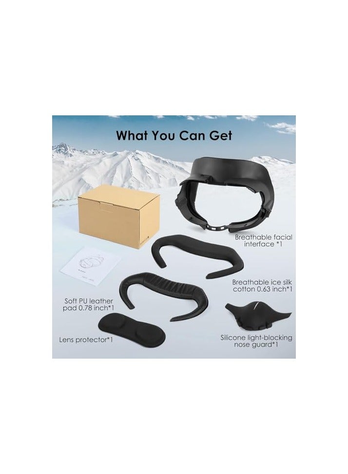 erorex VR Facial Interface Bracket & Foam Face Pad for Quest 3,Sweat-Proof Face Pad Cover Replacement - Image 2