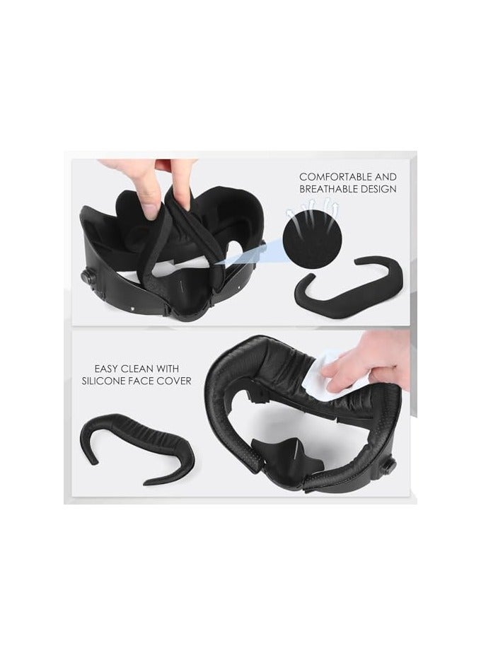 erorex VR Facial Interface Bracket & Foam Face Pad for Quest 3,Sweat-Proof Face Pad Cover Replacement - Image 4