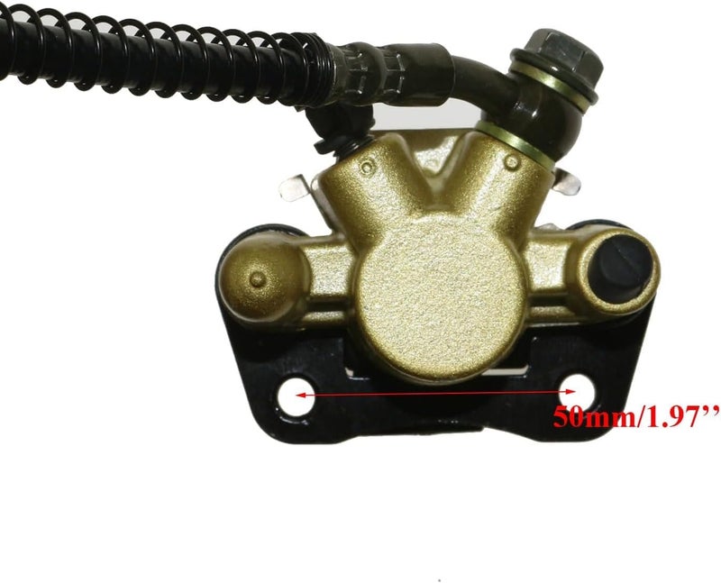 PRO BAT Front Hydraulic Twin Disc Brake Calipers Assembly with 4 Stud Disc Brake Plates for 50cc to 125cc UTV ATV - Image 2