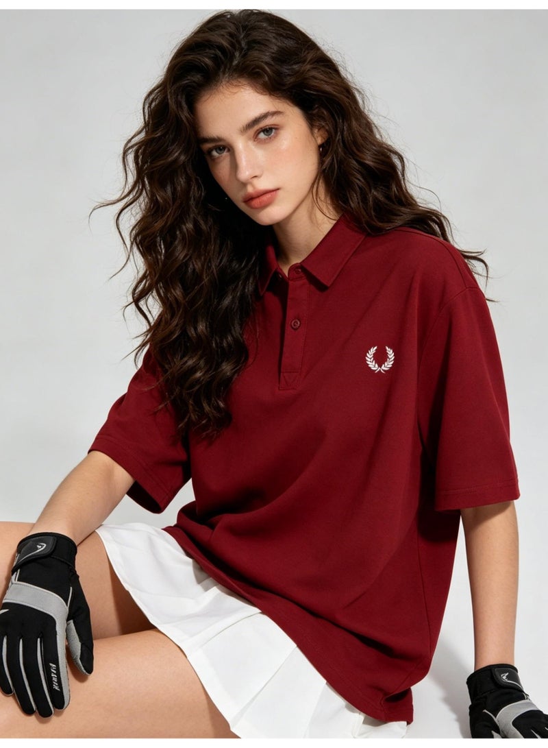 فريد بيري Fred Perry unisex plain laurel wreath Polo shirt, breathable embossed knitted short sleeves, simple casual shirt for men and women. - Image 4
