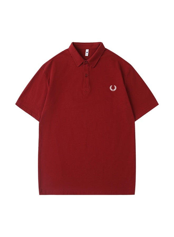 فريد بيري Fred Perry unisex plain laurel wreath Polo shirt, breathable embossed knitted short sleeves, simple casual shirt for men and women. - Image 3