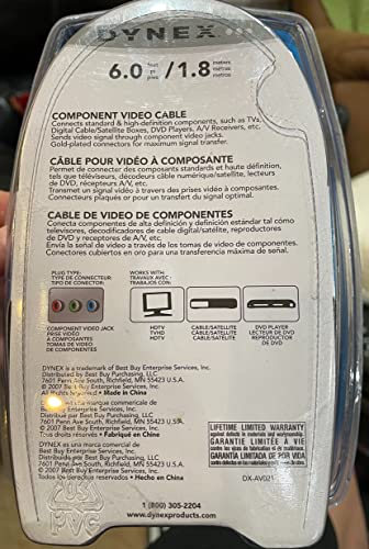 Dynex Component Video Cable - 6ft (1.8M)! - Image 2