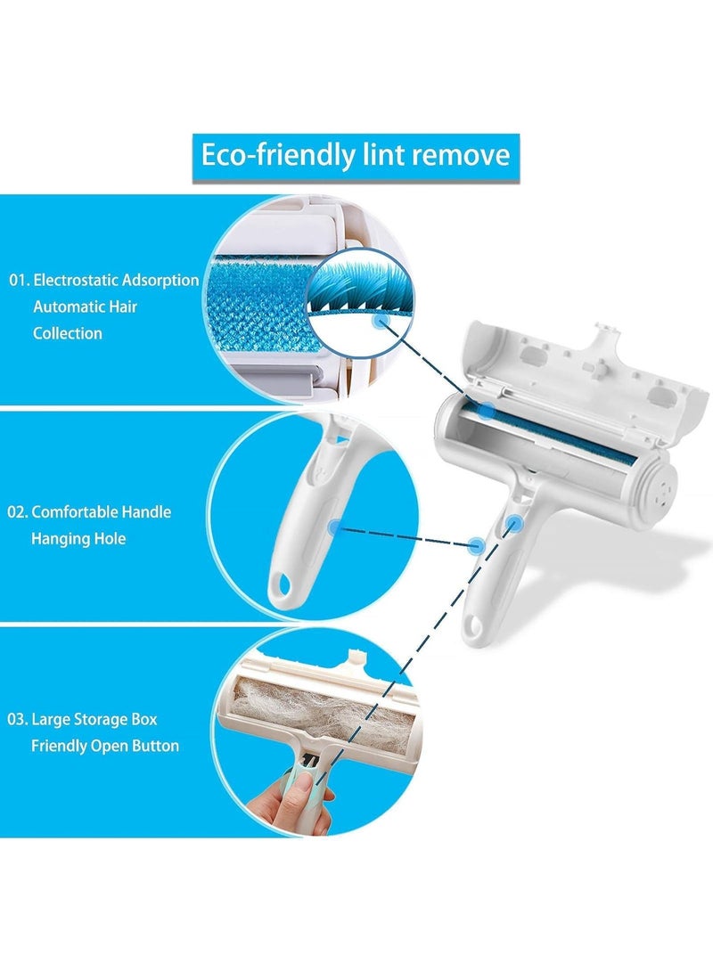 Saudi Select Pet Hair Remover Roller, Reusable Animal Hair Removal Brush for Dogs and Cats, Self Clean Pet Fur from Carpet, Furniture, Rugs, Laundry, Clothes and Bedding, Sofa - Image 3