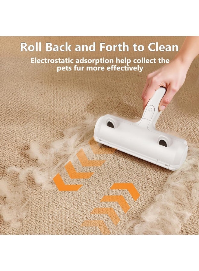 Saudi Select Pet Hair Remover Roller, Reusable Animal Hair Removal Brush for Dogs and Cats, Self Clean Pet Fur from Carpet, Furniture, Rugs, Laundry, Clothes and Bedding, Sofa - Image 4