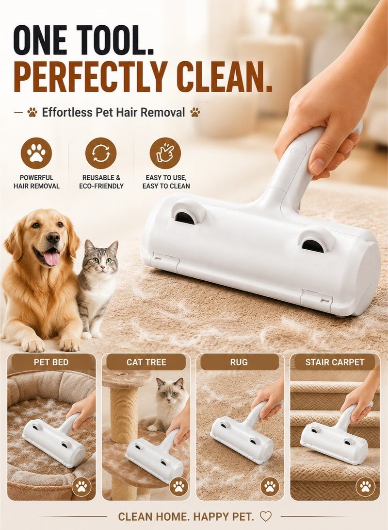 Saudi Select Pet Hair Remover Roller, Reusable Animal Hair Removal Brush for Dogs and Cats, Self Clean Pet Fur from Carpet, Furniture, Rugs, Laundry, Clothes and Bedding, Sofa - Image 1