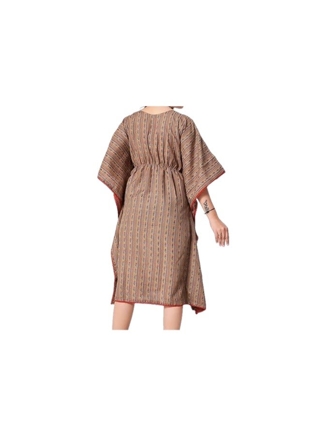 Zebees Women Rayon Printed Fit & Flare Stylish Kaftan Dress / Maternity Dress/Relax Fitting (Size-XL)  - Image 3