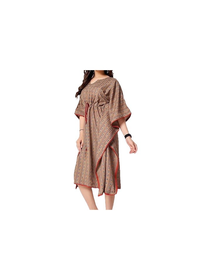 Zebees Women Rayon Printed Fit & Flare Stylish Kaftan Dress / Maternity Dress/Relax Fitting (Size-XL)  - Image 4